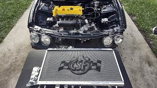 MAKING THIS K24 EVEN COOLER CSF Radiator Install  K24 Integra Build EP14 [upl. by Trill]