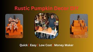 Rustic Pumpkin Fall Decor  How to make pumpkins from wood  🪵🪚 [upl. by Juanita]