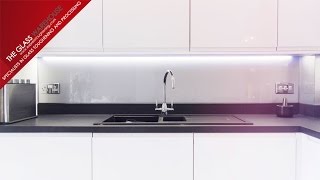 Glass Kitchen Splashback Installation  Modern Kitchen Transformation UK  Express Glass Warehouse [upl. by Riccardo]