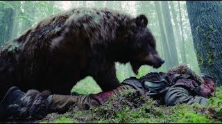 The Revenant Bear Attack Scene  Leonardo DiCaprio [upl. by Tioneb]