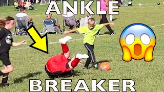 SMALLEST PLAYER ANKLE BREAKS BIGGEST KID AT SOCCER GAME and SCORES 4 GOALS ⚽️ [upl. by Muldon]