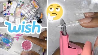 DIY Testing Acrylic Nail Kit from Wish [upl. by Anewor]