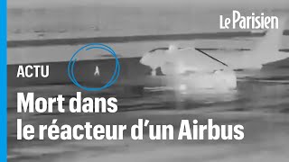 Un passager se tue en grimpant dans le moteur d’un Airbus A220 prêt à partir [upl. by Norted]