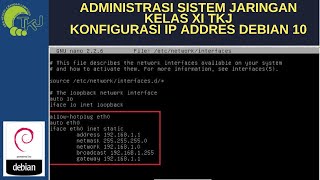 KONFIGURASI IP ADDRESS LINUX DEBIAN 10 VIRTUALBOX [upl. by Airetak]