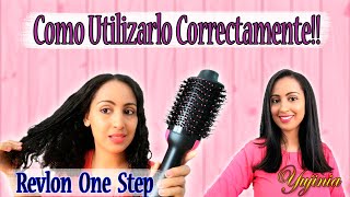 Como Usar Correctamente el Cepillo Secador de Revlon One Step 😃 Hair Dryer and Volumizer [upl. by Hareehat]