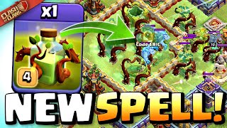 OVERGROWTH SPELL breaks TEASER BASES How to use NEW SPELL Clash of Clans [upl. by Viki]