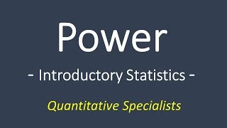 Power  Introductory Statistics Statistical Power Type I and II Error Beta [upl. by Caro]