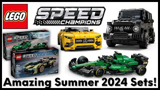 LEGO Speed Champions Summer 2024 Sets Mercedes Lamborghini  More [upl. by Pfister]