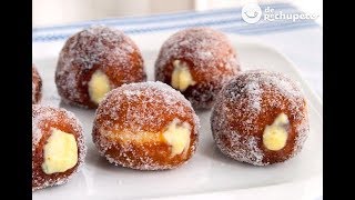 Cómo hacer donas donuts o berlinas rellenas de crema [upl. by Aymer]