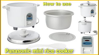 Panasonic mini rice cooker  how to use rice cooker  review [upl. by Ahsiekit769]