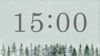 15 Minute Winter Forest Timer Piano Tones at End [upl. by Hasina814]