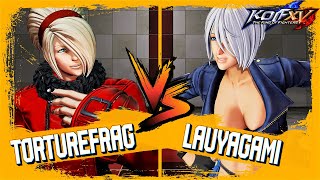 KOF XV ⚡ Torture AshMeitenkunHeidren vs Lauyagami AngelClarkGoenitz ⚡ Steam Replay Match ⚡ [upl. by Nevarc]