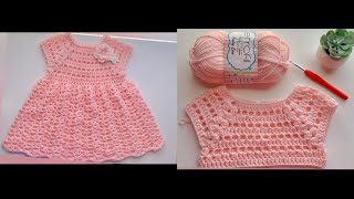 Canesu tejido a crochet para bebe 3 a 6 meses  Utilizando lana gruesa [upl. by Teews]