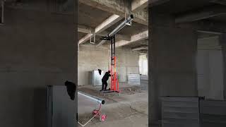 Fire hose lifting machine for roof Good tools and machinery make work easy [upl. by Chico994]