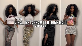 TRYING VIRAL INSTAGRAM ONLINE STORE KOLLY CLOTHING HAUL REVIEW 🤔 [upl. by Hameerak872]