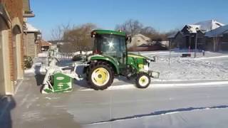 Nicks Snow amp Mow Blowing Snow With John Deere 3046r [upl. by Hagai]