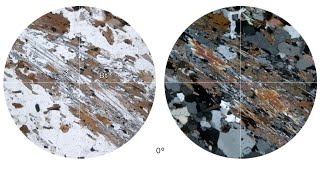 Virtual Microscope Σιλλιμανίτης Βιοτίτης  Sillimanite Biotite [upl. by Haroppizt]