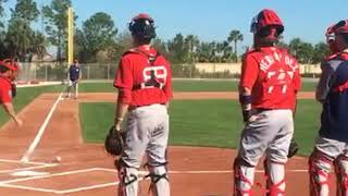 Christian Vazquez Red Sox C has fun with camera and goes through workout [upl. by Ehcor69]