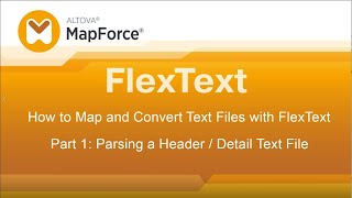 How to Convert Text Files with MapForce FlexText [upl. by Dyl348]