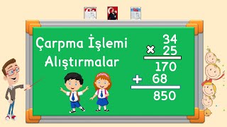 3 Sınıf  2 Basamaklı Çarpma İşlemi [upl. by Ydnyc482]