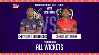 All Wickets  Chattogram Challengers vs Comilla Victorians  30th Match  Season 10  BPL 2024 [upl. by Lander]