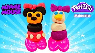 Play Doh Makeables Disney Minnie Mouse and Daisy Duck [upl. by Ydorb498]