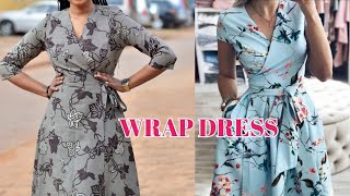 HOW TO MAKE A WRAP DRESS PATTERN DRAFTING ampCUTTING [upl. by Ahsitel]