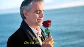 Con Te Partirò  Andrea Bocelli  Lyrics [upl. by Aloisia]