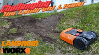 Robot Mower Landroid L1500L2000 testing capabilities inclines obstacles long grass unpck inst [upl. by Caraviello]