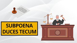 Subpoena Duces Tecum Legal Definition  What is a Subpoena Duces Tecum  Types of Subpoena [upl. by Rusell330]