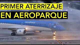 Primer aterrizaje en Aeroparque  Inauguración de nuevas obras  ¿Adiós El Palomar [upl. by Drahser]