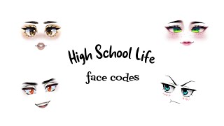 roblox high school life face codes  soulful prod beatsbyemzy [upl. by Olmsted]