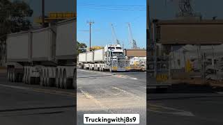 KENWORTH T909 Turning RoadTrainAustralia australia roadtrain j8s9 trucking driver kenworth [upl. by Alleon]