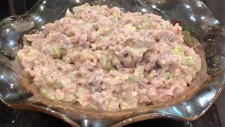 Ham Salad Delicious Dish Made From Leftover Holiday Ham Mesomakingit [upl. by Ynittirb]