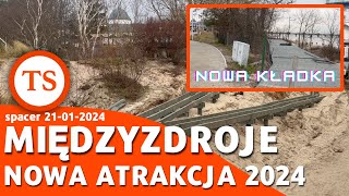 Międzyzdroje  Nowa kładka od Alei Gwiazd do Mola Ferie Zimowe 21012024 [upl. by Tye]