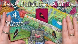 4 Ways to Stitch Animals amp Birds Using Tracing Templates A Slow Stitching Beginner Guide [upl. by Suoivatram220]