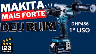 DHP486 A MAIS FORTE PARAFUSADEIRA E FURADEIRA DA MAKITA DA LINHA 18V VEIO COM DEFEITO DE FABRICA [upl. by Notsirhc674]