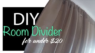 Easy DIY Room Divider  Under 20 dollars [upl. by Valerle292]