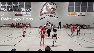 Boys 11th Basketball Game 2023  24 Season Envision Science Academy Eagles vs Thales Apex Titans [upl. by Anires583]