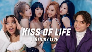 Our FAVOURITE KPOP Girl Group Right NOW Waleska amp Efra react to KISS OF LIFE  Sticky LIVE [upl. by Gianni]