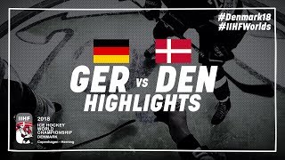 Game Highlights Germany vs Denmark May 4 2018  IIHFWorlds 2018 [upl. by Grobe]