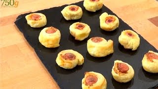 Recettes de Feuilletés apéro saucisses  750g [upl. by Gibbon867]