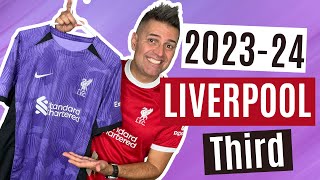 LIVERPOOL PURPLE KIT 🔥 Nike 202324 Liverpool Third Shirt Review [upl. by Norvin]