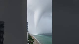 HUGE TORNADIC🌪 WATERSPOUT on Florida Beach [upl. by Genisia]