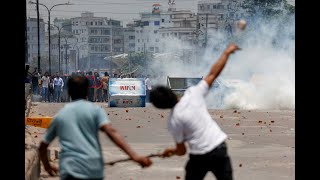 Several dead in Bangladesh as students clash with police [upl. by Annaujat]