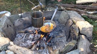 Teil 3 Oldschool Bushcraft mit Hafersack und Bedroll overnight [upl. by Ieso182]