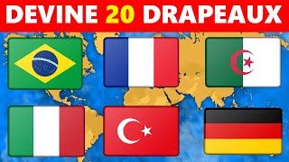 QUIZ DEVINE CES 20 DRAPEAUX  NIVEAU FACILE 🚩🌍🏆 quiz drapeau geographie [upl. by Ainnek]