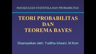 Teori Probabilitas Part 1 [upl. by Aihsenak]