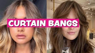 How to Style Curtain Bangs at HOME like a Professional Hairstylist [upl. by Aloek]