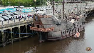 Galeaon Andalucia The Only 1617th Century Galleon Ship In The World Sailing Today Newcastle [upl. by Nerta663]